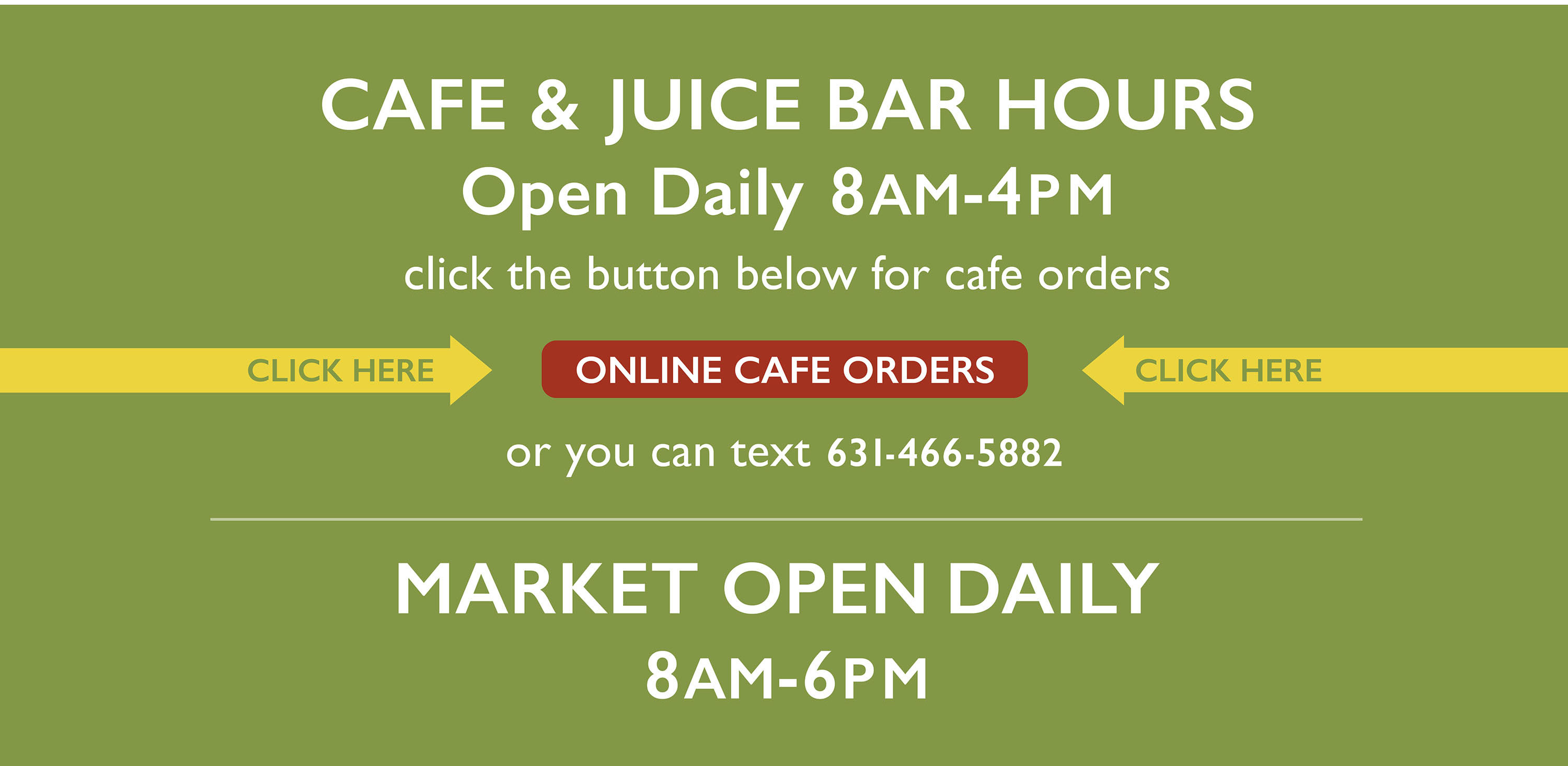 Click Here - ONLINE CAFE ORDERS